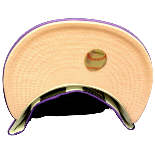 New Era Purple Florida Marlins 2003 World Series Fitted Hat / Pink UV