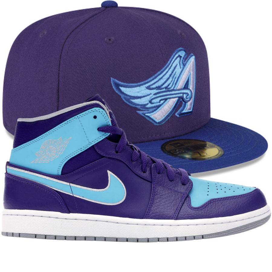 New Era Just Caps Drop 24 Fitted Hats w/ Air Jordan 1 Mid Men's 'Hornet' Sneaker