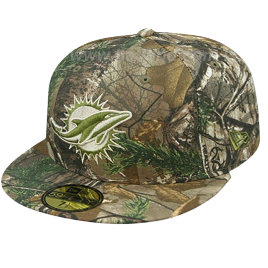 New Era Miami Dolphins Realtree Camo 59FIFTY Fitted Hat