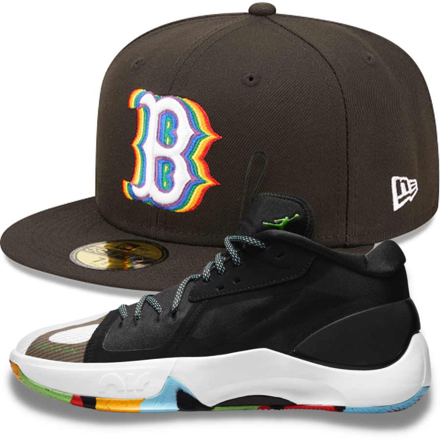 New Era Prismatic Fitted Hats w/ Air Jordan Jordan Zoom Separate 'Black Multi'