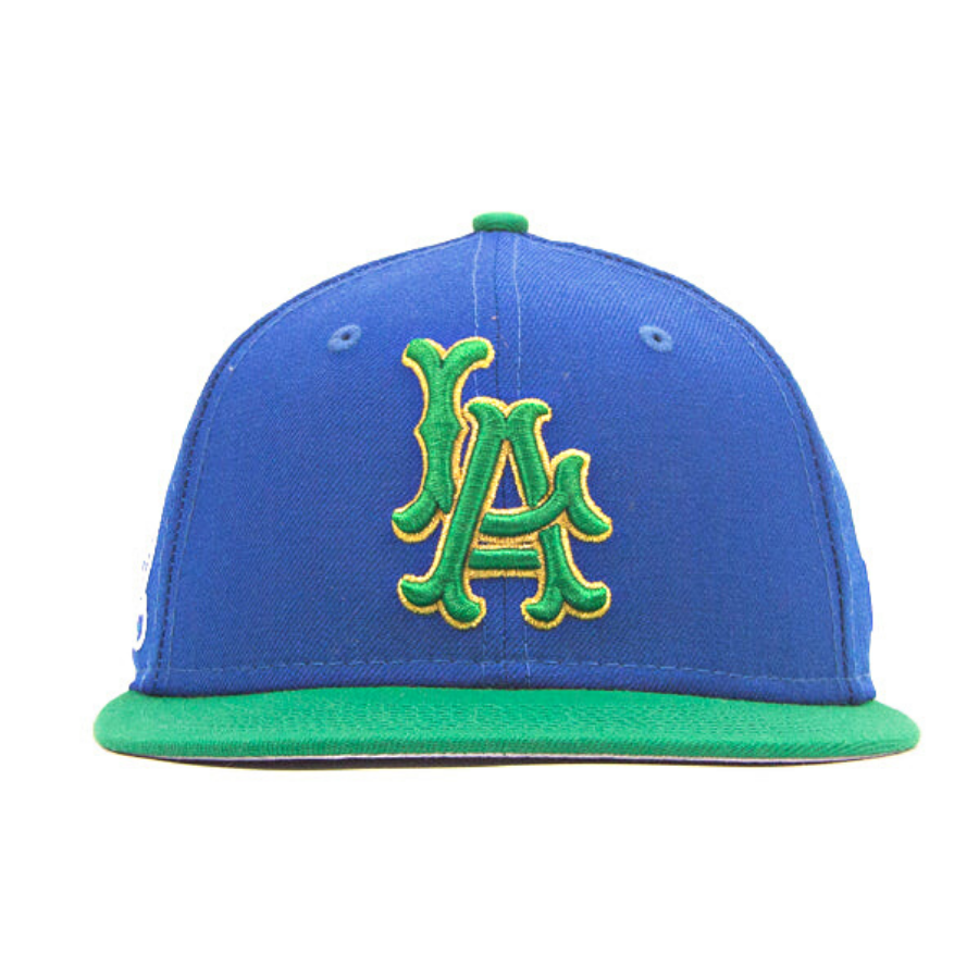 New Era Los Angeles Angels Blue/Green 1961-1964 Logo 50th Anniversary 59FIFTY Fitted Hat