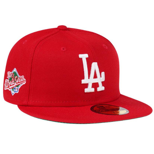 New Era Los Angeles Dodgers World Series 1981 Red Throwback 59FIFTY Fitted Hat