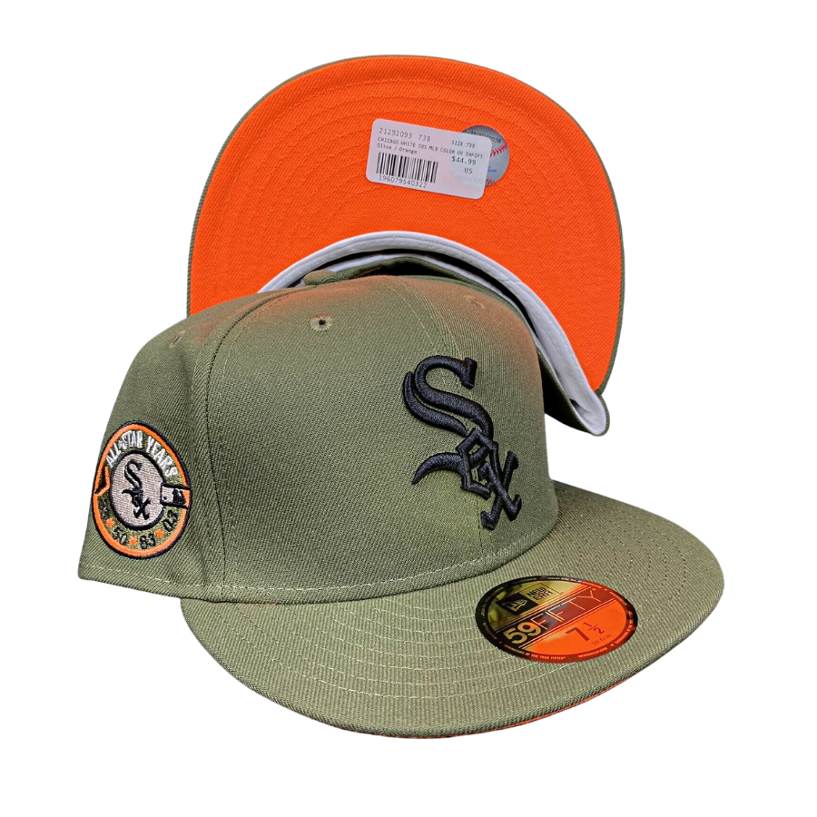 Orange white shop sox hat
