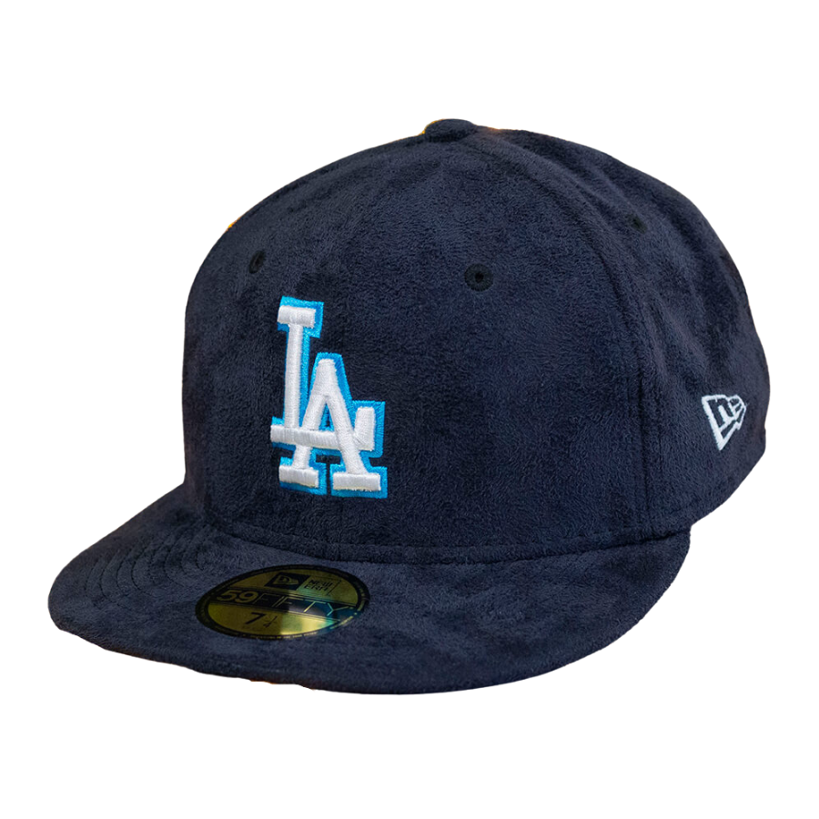 New Era Los Angeles Dodgers Navy Faux Suede Grey Undervisor 59FIFTY Fitted Hat