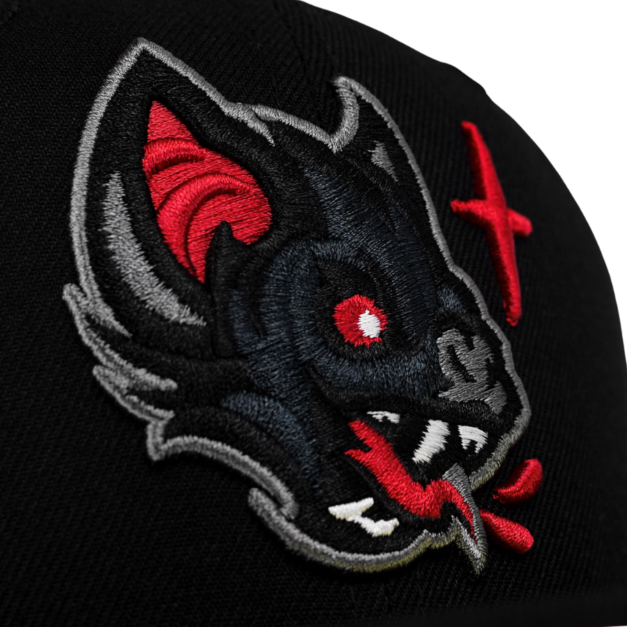 New Era x Noble North Bat Black/Red 59FIFTY Fitted Hat