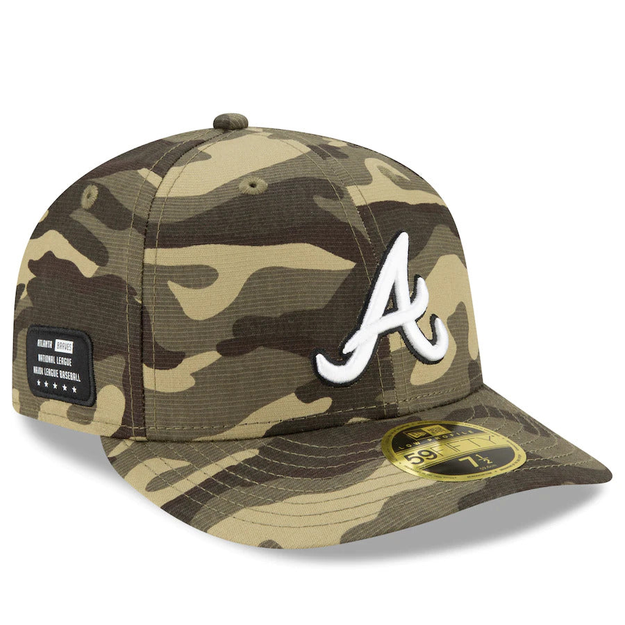New Era Atlanta Braves 2021 Camo Armed Forces Day On-Field Low Profile 59FIFTY Fitted Hat