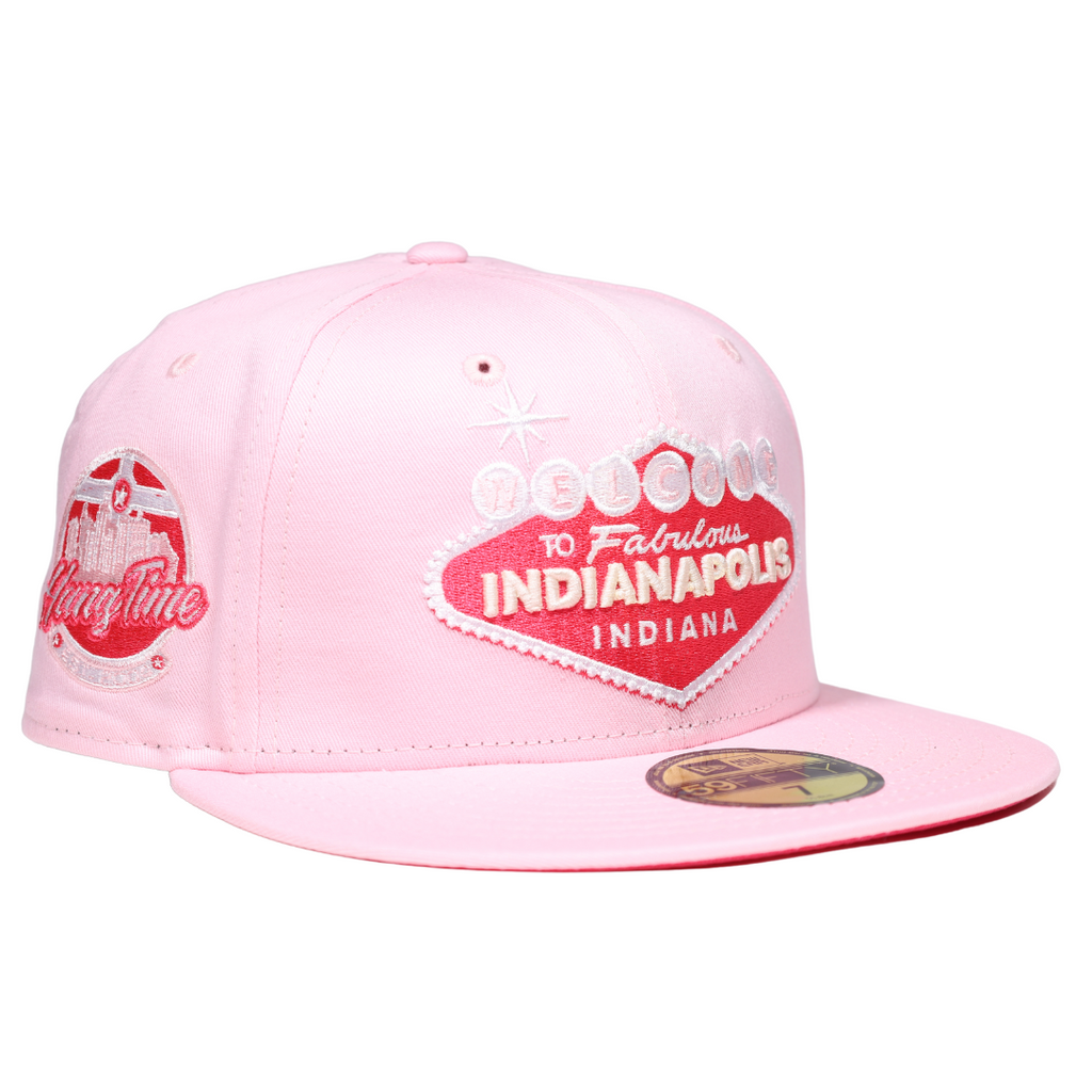 New Era Welcome to Indianapolis  Indy Hangtime City Pink/Energy Red 59FIFTY Fitted Hat