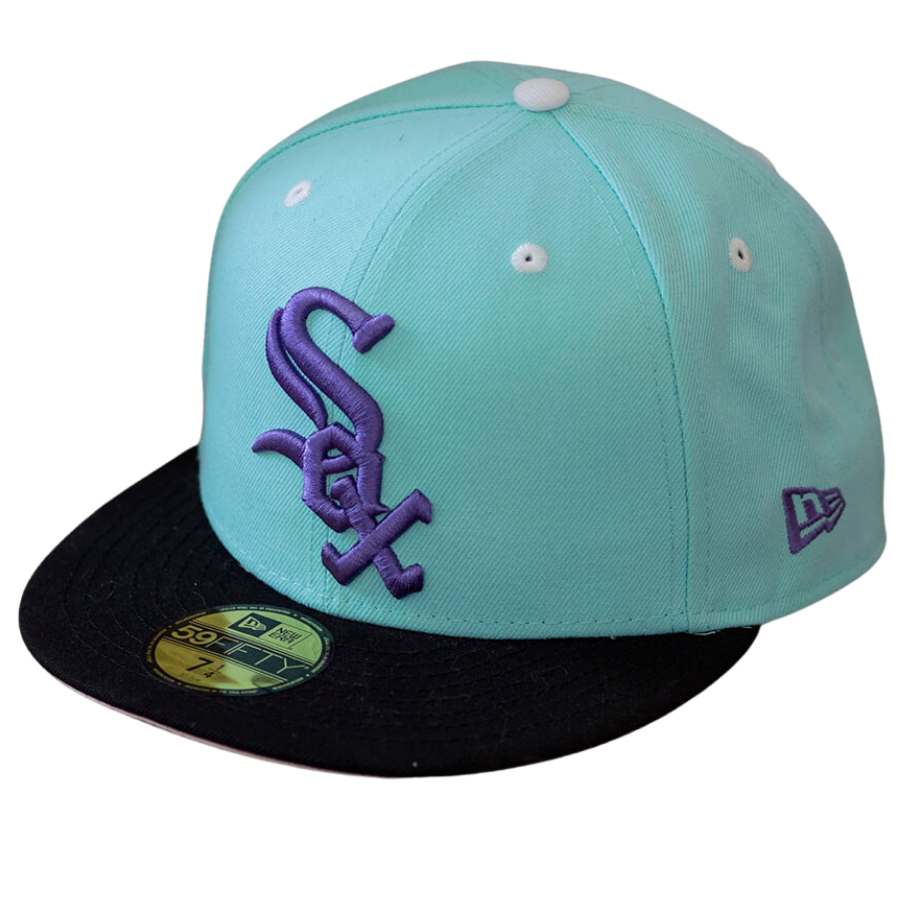 New Era Chicago White Sox Mint/Purple 2005 World Series Pink Undervisor 59FIFTY Fitted Hat