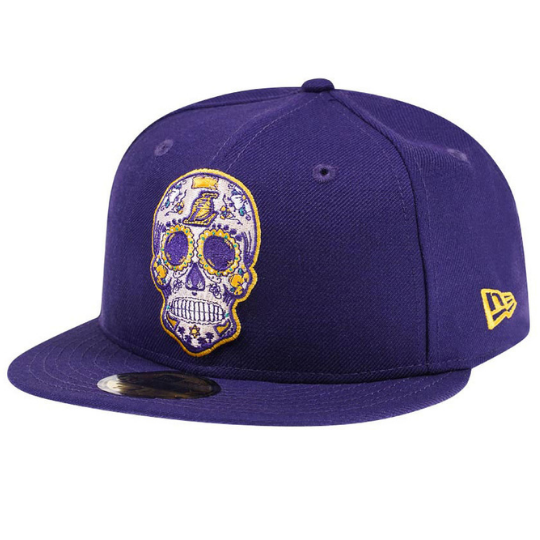 New Era Los Angeles Lakers Purple Skull Edition 59FIFTY Fitted Hat
