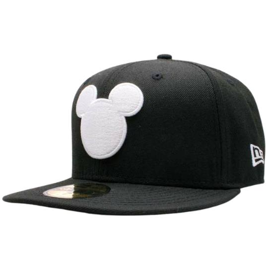 New Era Mickey Mouse Logo Black & White 59FIFTY Fitted Hat