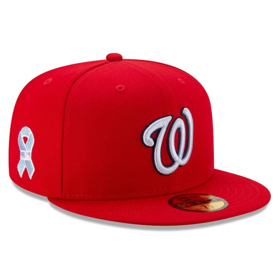 New Era Washington Nationals 2021 Father's Day On-Field Navy Red 59FIFTY Fitted Hat