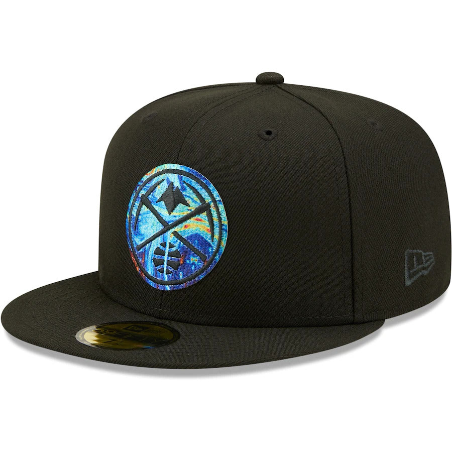 New Era Denver Nuggets Black Oil Dye 59FIFTY Fitted Hat