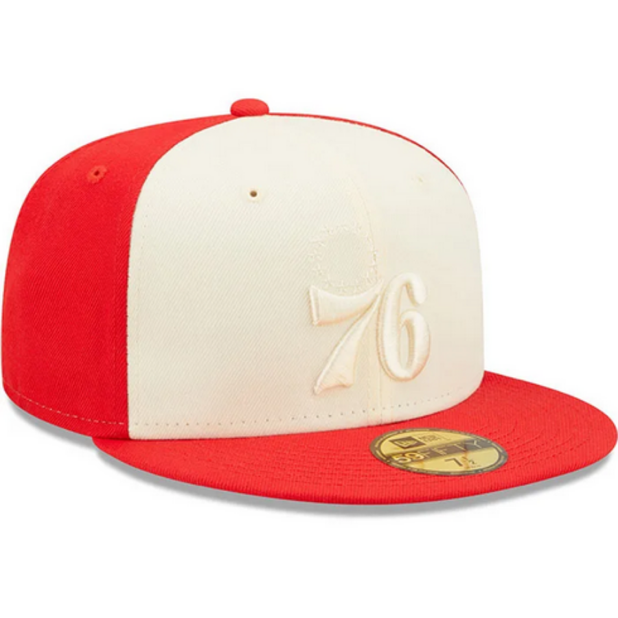 New Era Philadelphia 76ers Red Tonal 2 Tone 59FIFTY Fitted Hat