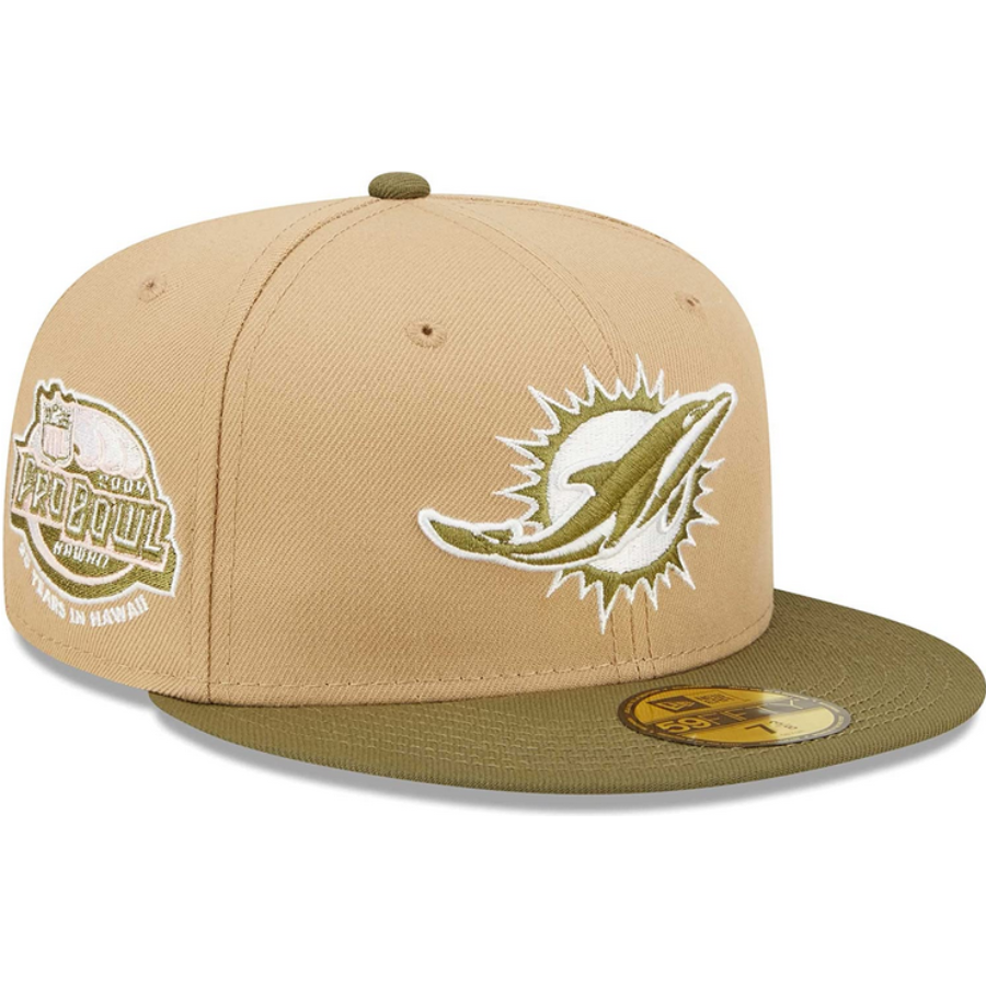New Era Miami Dolphins 2004 Pro Bowl Saguaro Tan/Olive 59FIFTY Fitted Hat