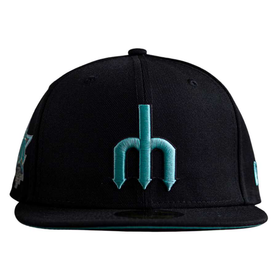 New Era Seattle Mariners Black/Crystal 1979 All-Star Game Mint Undervisor 59FIFTY Fitted Hat