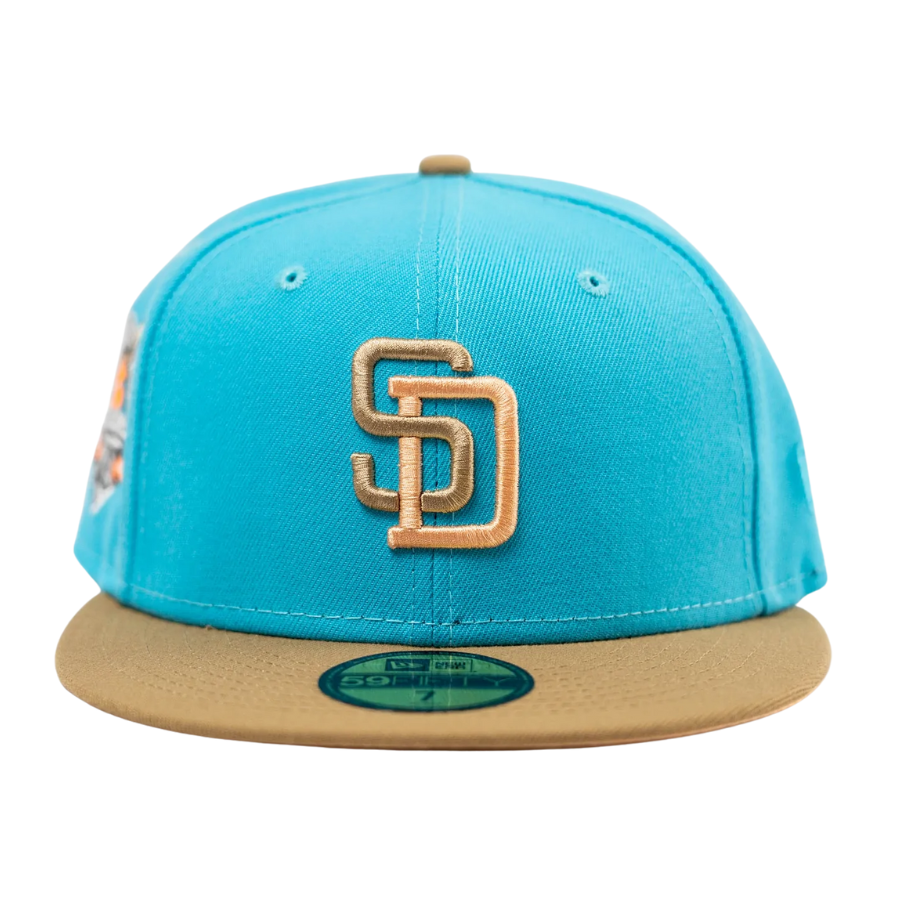 New Era San Diego Padres Vice Blue/Khaki 40th Anniversary 59FIFTY Fitted Hat