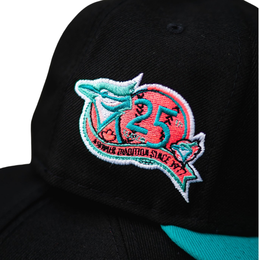 New Era Toronto Blue Jays Black/Teal 25th Anniversary Mint UV 59FIFTY Fitted Hat