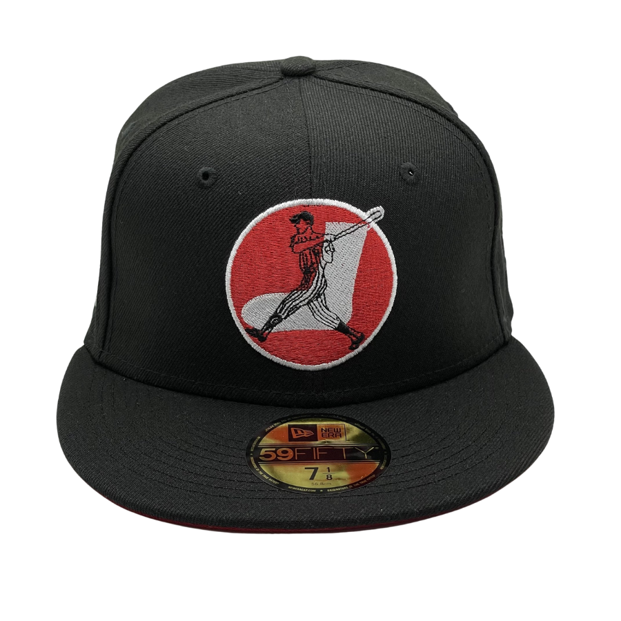 New Era Chicago White Sox Black 1975 75th Anniversary Red Undervisor 59FIFTY Fitted Hat