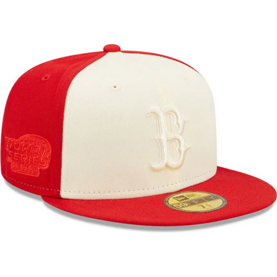 New Era Boston Red Sox Mens Red Tonal 2 Tone 59FIFTY Fitted Hat
