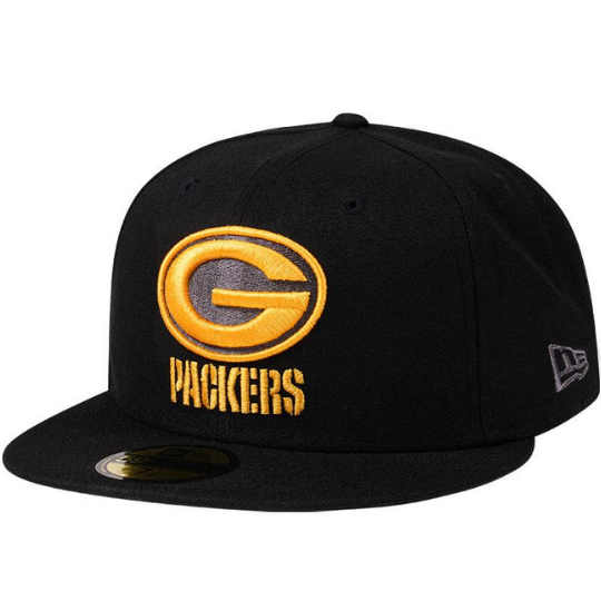 New Era Green Bay Packers Yellow Grey Logo Edition 59Fifty Fitted Hat