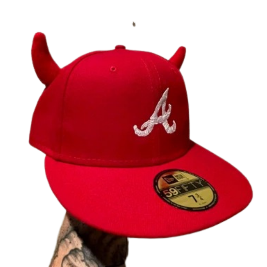 New Era Atlanta Braves Red Ryder Studio Devil Horn 59FIFTY Fitted Hat