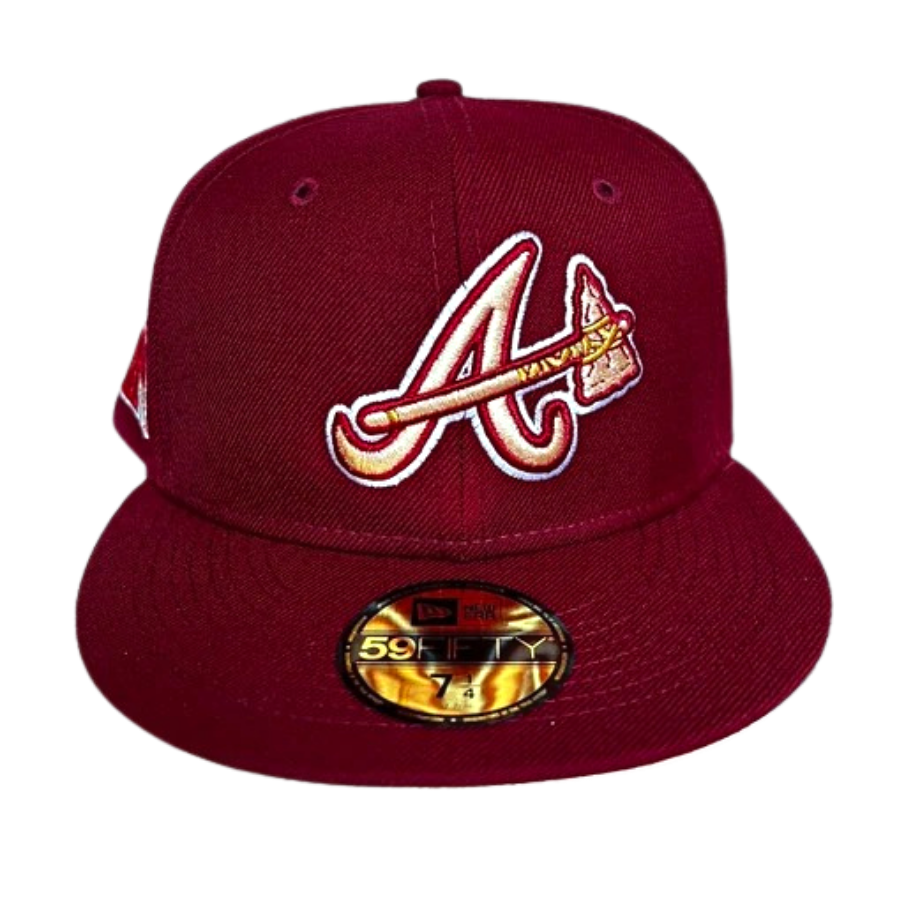 New Era Atlanta Braves Burgundy 2000 All-Star Game Peach UV 59FIFTY Fitted Hat