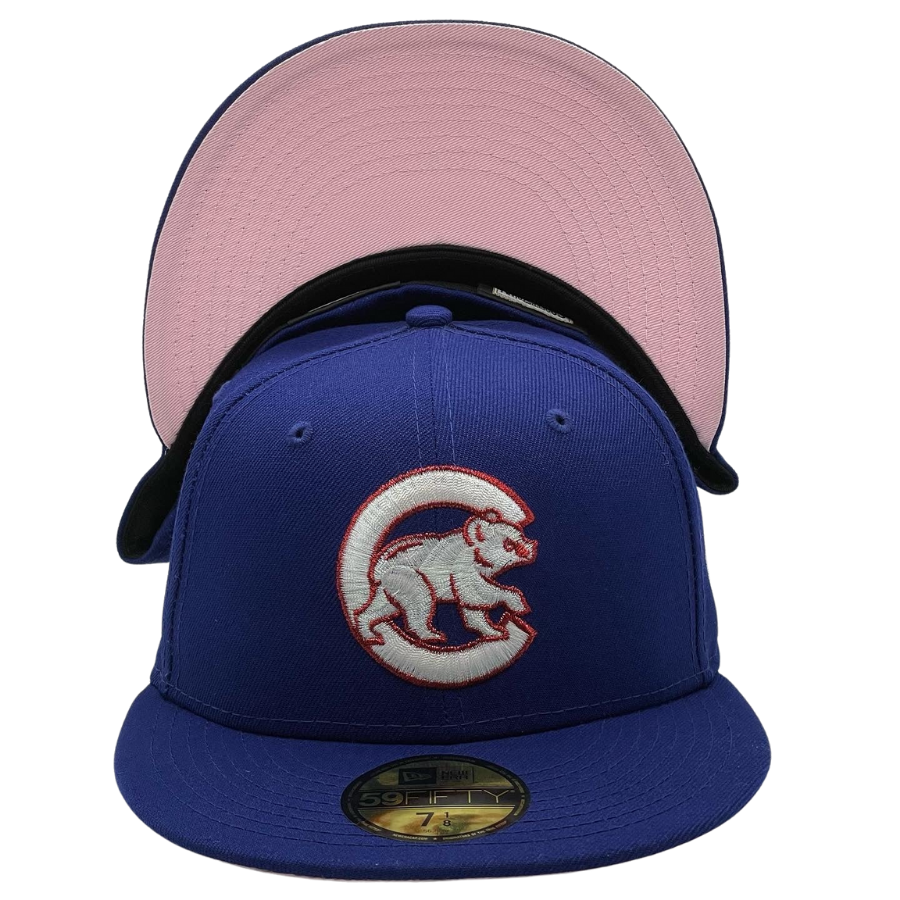 New Era Chicago Cubs Royal 2016 World Series Pink Undervisor 59FIFTY Fitted Hat