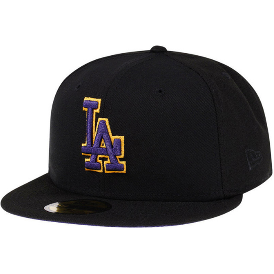New Era Los Angeles Dodgers Black/Purple Color Flip Prime 59FIFTY Fitted Hat