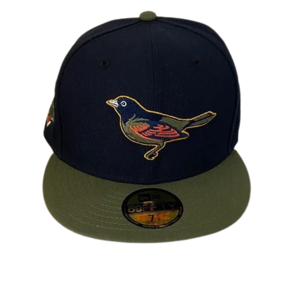 New Era Baltimore Orioles Navy/Rifle Green 60th Anniversary 59FIFTY Fitted Hat