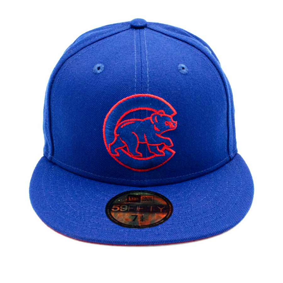 New Era Chicago Cubs Royal Blue Red Undervisor 59FIFTY Fitted Hat