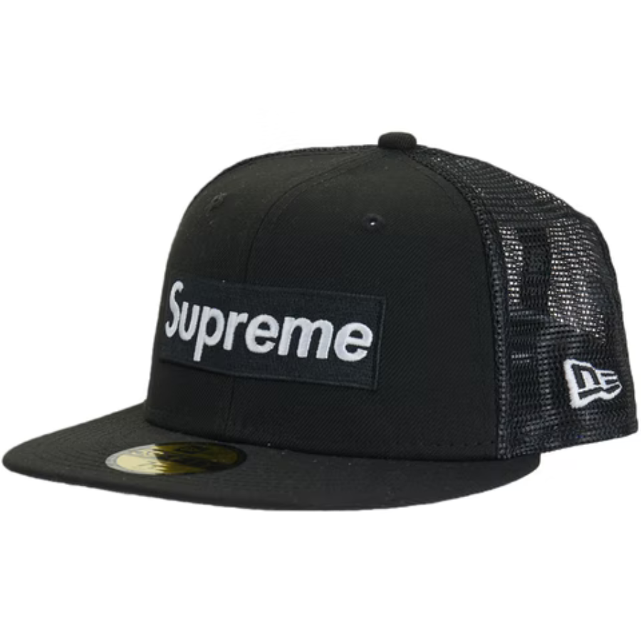 New Era x Supreme Black Mesh Back 59FIFTY Fitted Hat