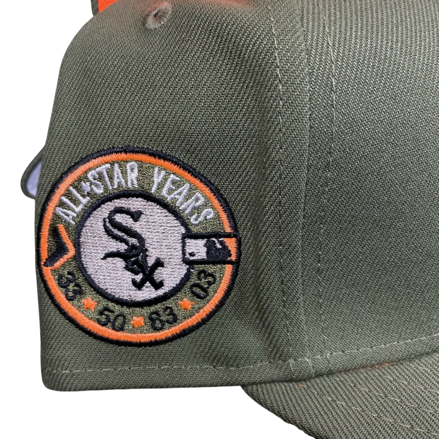 New Era Chicago White Sox Hunter Green All-Star Years Orange Undervisor 59FIFTY Fitted Hat
