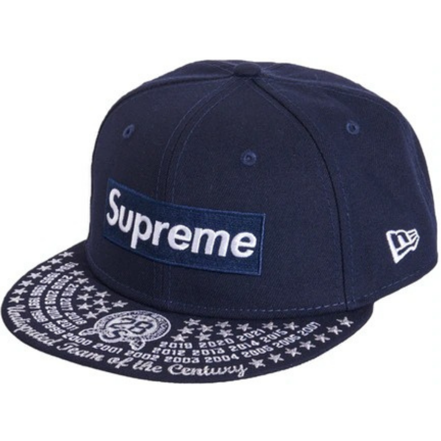 New Era x Supreme Undisputed Box Logo Navy 59FIFTY Fitted Hat