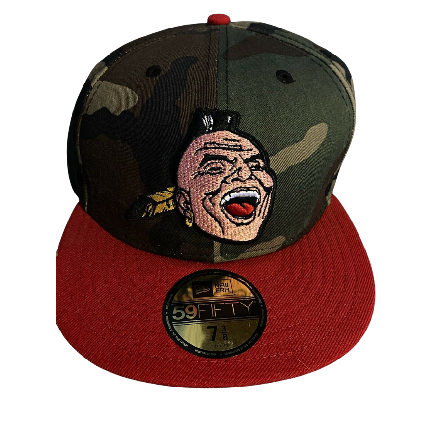 New Era Atlanta Braves Camouflage Chief Noc-A-Homa Red Bill 59FIFTY Fitted Hat