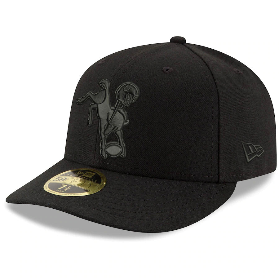New Era Black Indianapolis Colts Historic Logo Low Profile 59FIFTY Fitted Hat