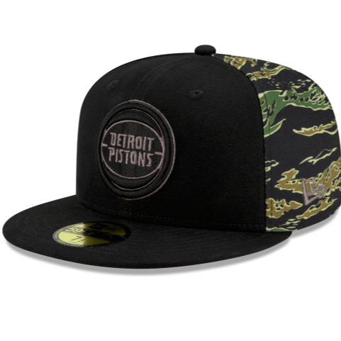 New Era Detroit Pistons Camo Panel 59Fifty Fitted Hat