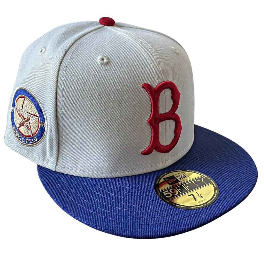 New Era Brooklyn Dodgers Off-White/Royal 1949 All-Star Game 59FIFTY Fitted Hat