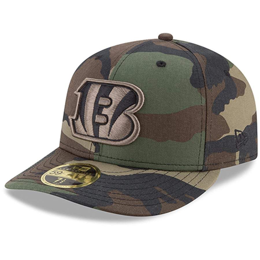 New Era Cincinnati Bengals Woodland Camo Low Profile 59FIFTY Fitted Hat