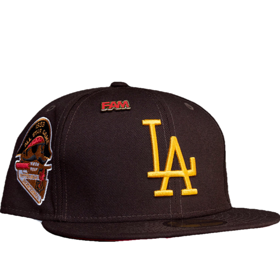 New Era Los Angeles Dodgers Burnt Wood 1959 All-Star Game Scarlet Undervisor 59FIFTY Fitted Cap
