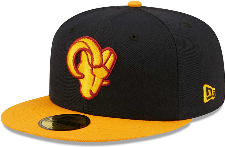 New Era Los Angeles Rams SoFi Stadium Inaugural Season Navy/Gold 59FIFTY Fitted Hat