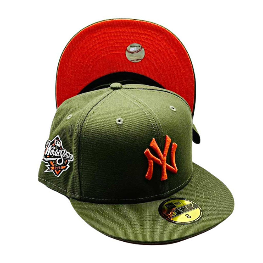 New Era New York Yankees Military Green/Orange 1998 World Series 59FIFTY Fitted Hat