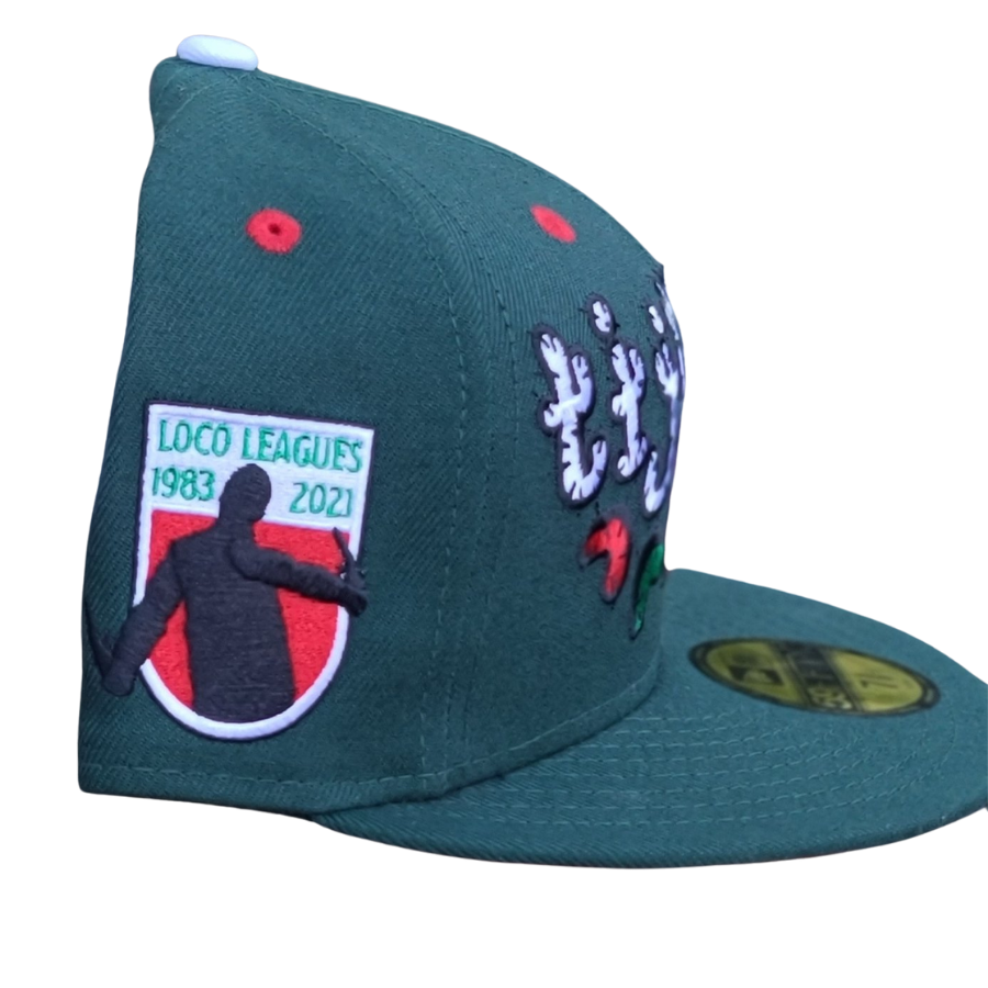 New Era x MILK Tijuana Locos Forest Green/Red 59FIFTY Fitted Hat