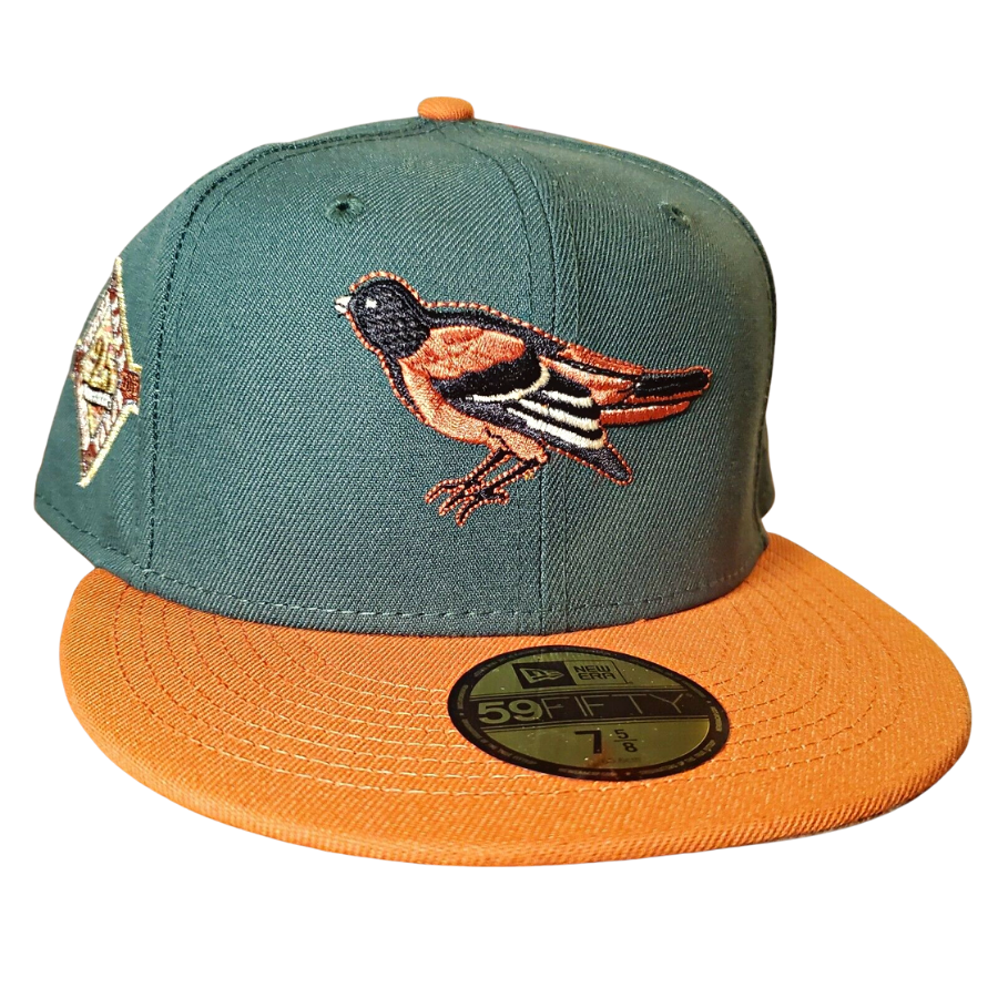 New Era Baltimore Orioles Dark Green/Orange 25th Anniversary 59FIFTY Fitted Hat