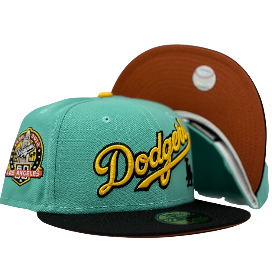 New Era Los Angeles Dodgers 50th Anniversary Blue Tint/Yellow/Black 59FIFTY Fitted Hat