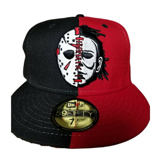 New Era Friday 13th Jason X Michael Myers Black/Red 59FIFTY Fitted Hat