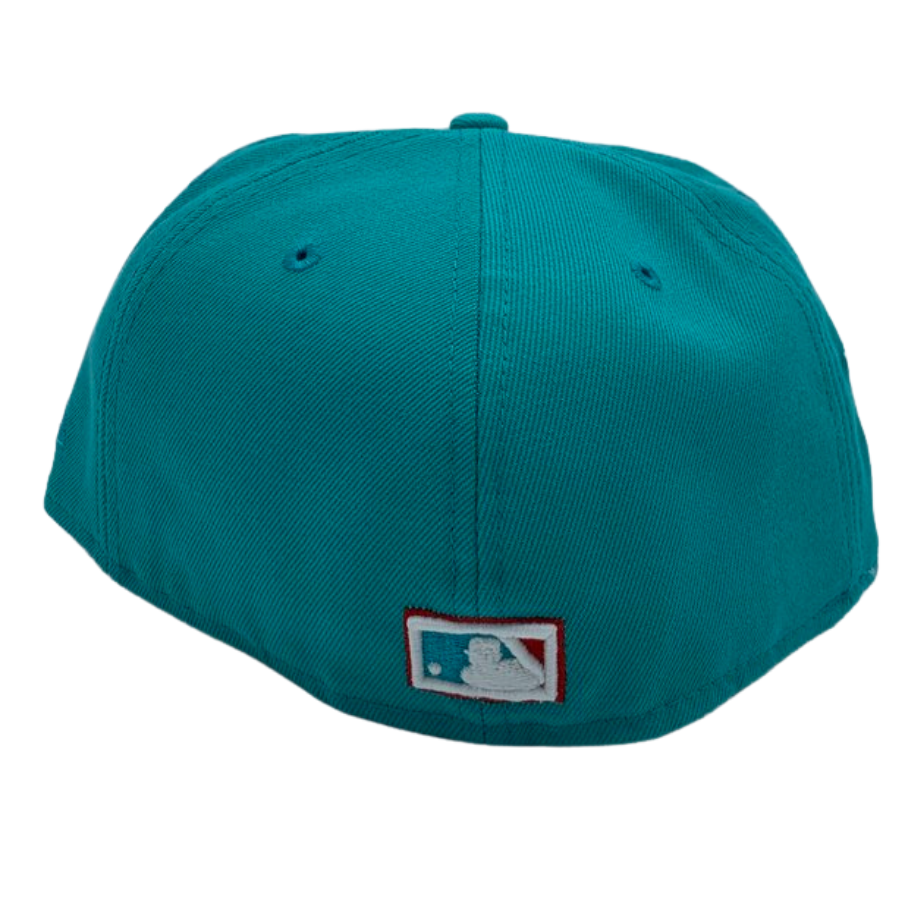 New Era New York Yankees Teal 2000 World Series Lava Undervisor 59FIFTY Fitted Hat