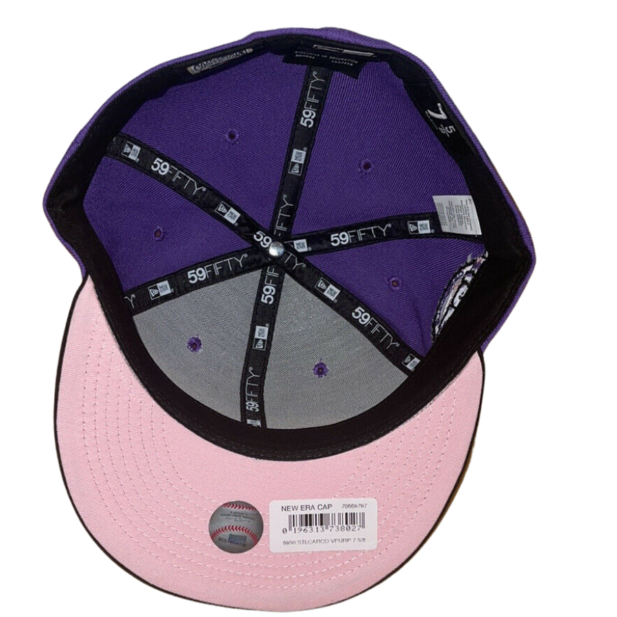 New Era St. Louis Cardinals Purple/Black 125th Anniversary Pink UV 59FIFTY Fitted Hat