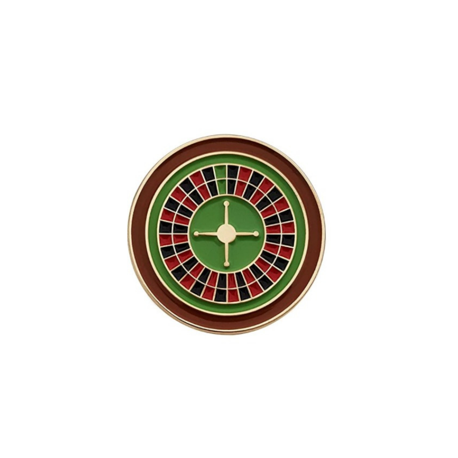 Casino Roulette Wheel Fitted Hat Pin