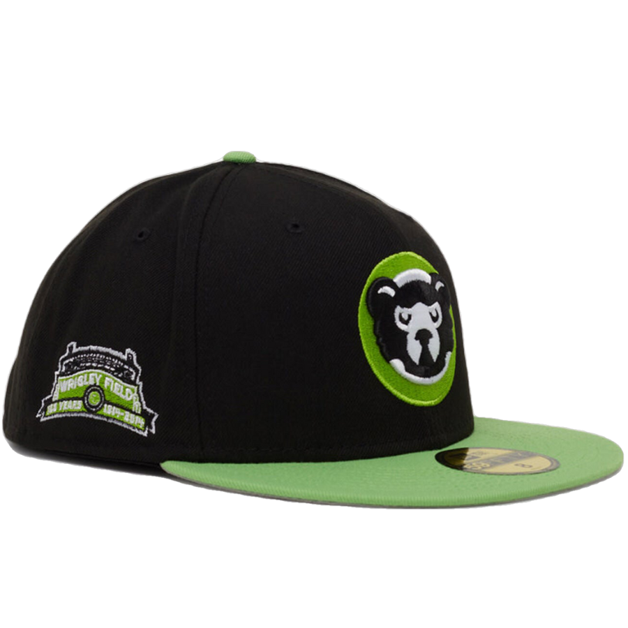 New Era Snipes x Black Men Heal Chicago Cubs Black/Lime Green 59FIFTY Fitted Hat