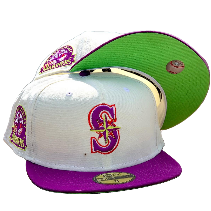 New Era Seattle Mariners White/ Sparkling Grape 30th Anniversary 59FIFTY Fitted Hat